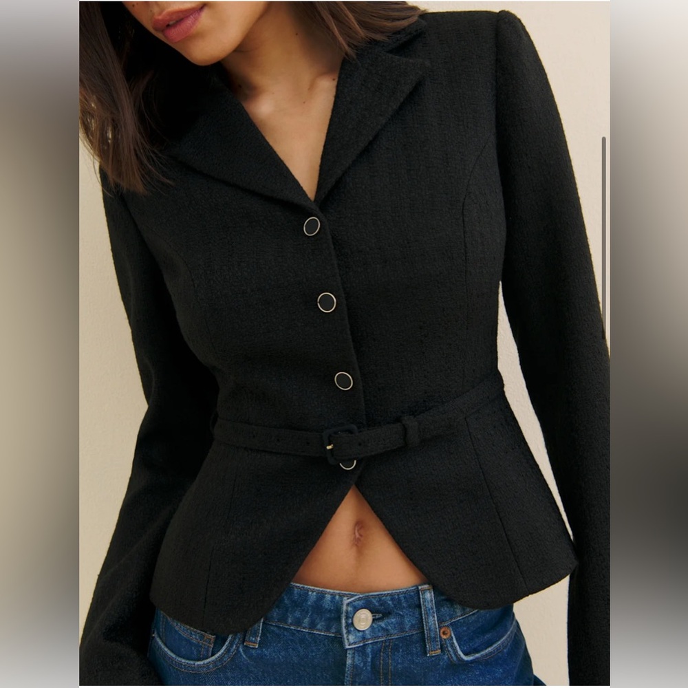 Reformation Mabel Jacket Size S in Black